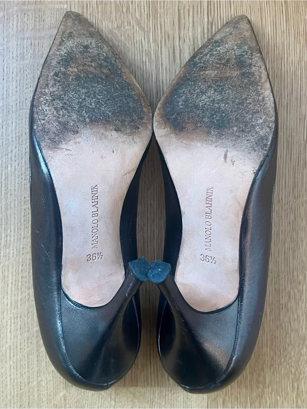 Manolo Blahnik Metallic Gray Pointed-Toe Stiletto Heels Size US 6.5/EU 36.5